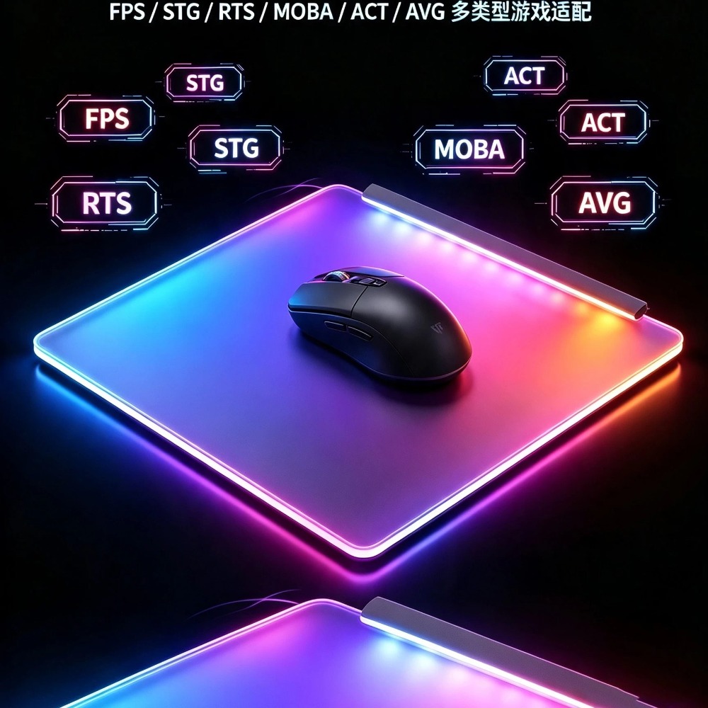 Phone Accessories App - Luminous RGB Mouse Pad FPS Tempered