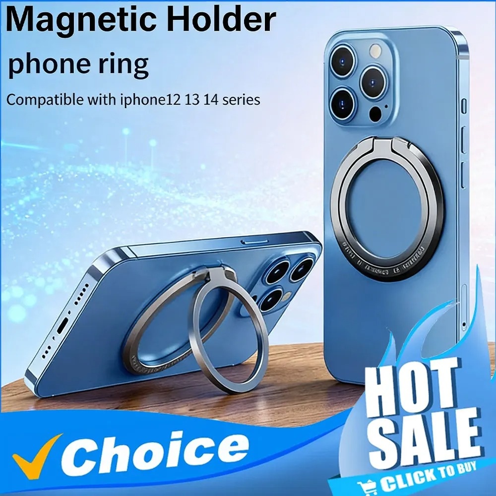 Pop Socket Grip - Magnetic Phone Ring Holder Removable Finger