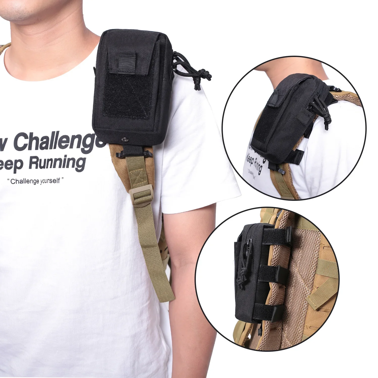 Molle Backpack Strap Phone Hol - огляд і ціна Phone Accessories For Running