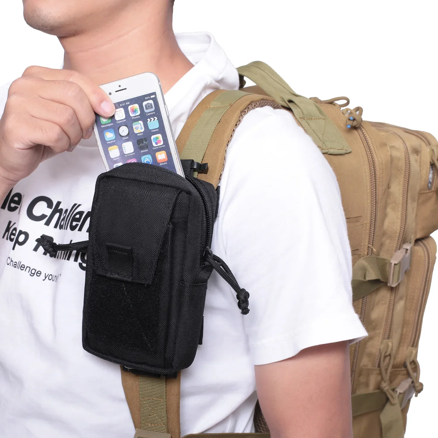 Molle Backpack Strap Phone Hol - огляд і ціна Phone Accessories For Running