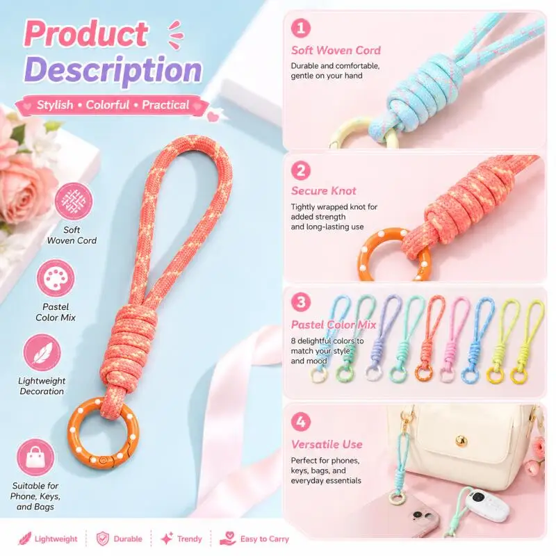 Hand Woven Keychain For Mobile - огляд і ціна Phone Accessories Jewelry