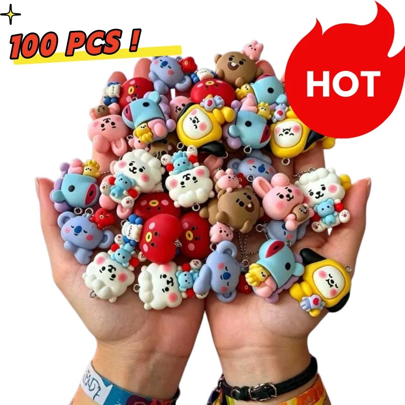 7pcs BT21 Resin Cartoon Charm  - огляд і ціна Phone Accessories Jewelry
